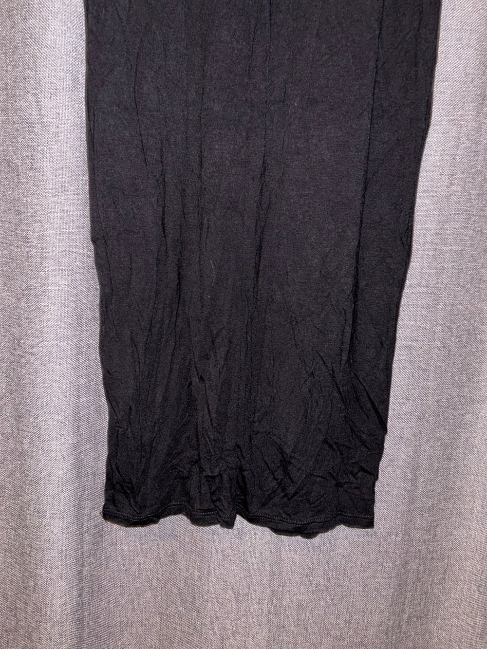 Women’s Little Black V-Neck Dress- Maxi - Picture 4 of 5